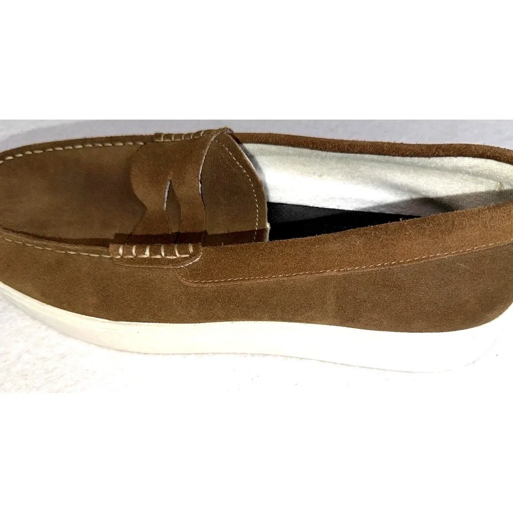 Blake McKay Ashland‎ Mens Penny Loafers Size 11.5 Brown Suede Slip On Shoes
